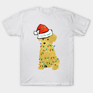 Cute Christmas Golden Retriever Puppy T-Shirt